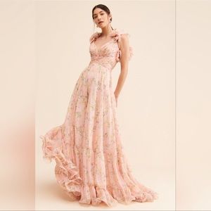 Mac Duggal Ieena Floral Chiffon Gown Size 4 Pink Multi
MSRP $598.00
